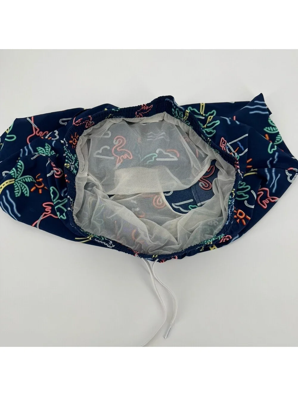 Chubbies Shorts Neon Lights 5” Classic Swim Trunks Flamingoes Palm Tree Men’s XL